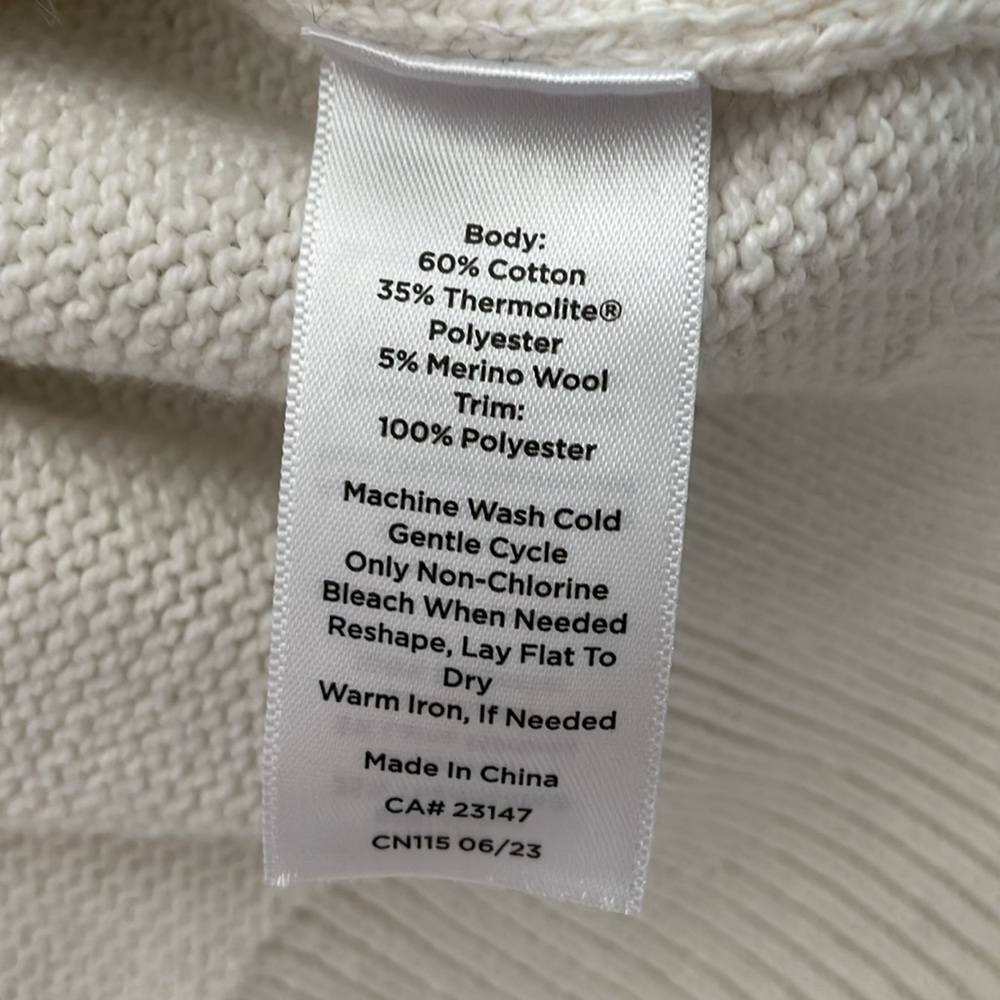 NWT Talbots Women's White and Pink Patterned Sweater, size small - Picture 5 of 5